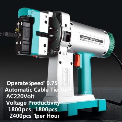 ऑपरेट स्पीड 0.7S स्वचालित केबल टाई टूल AC220Volt वोल्टेज बंडल उत्पादकता 1800pcs 2400pcs प्रति घंटा केबल प्रबंधन समाधान