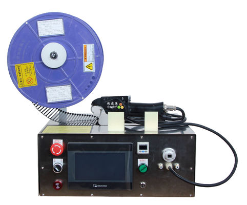 AC220V हैंडहेल्ड इलेक्ट्रिक नायलॉन केबल टाई मशीन रील केबल के लिए बंडल 1.1S